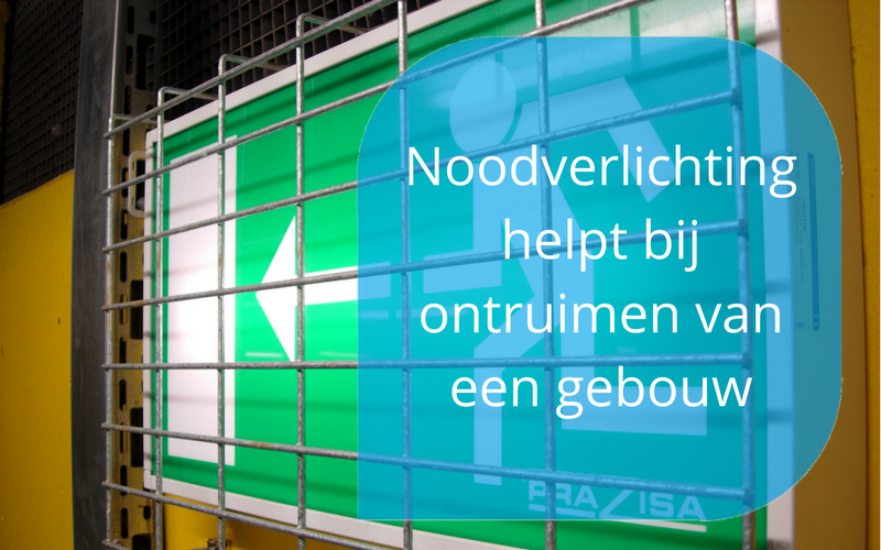 Noodverlichting helpt bij ontruimen van gebouw