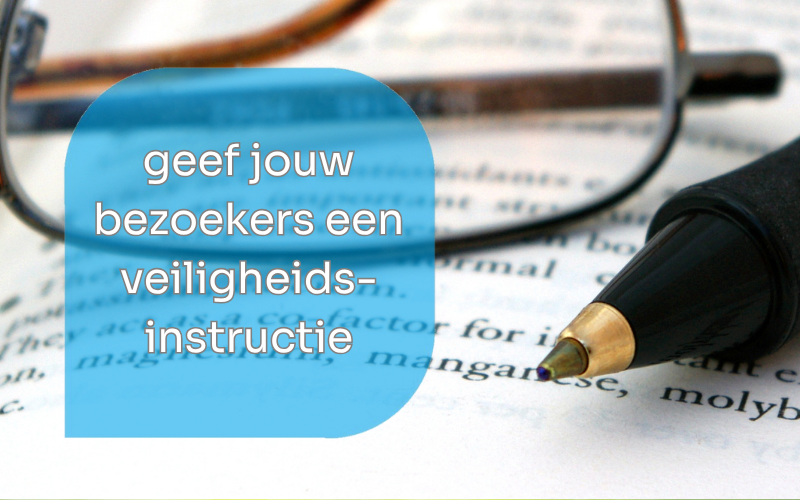 Een veiligheidsinstructieboekje voor bezoekers