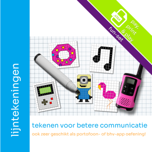 fun-set lijntekeningenset voor betere communicatie voor bhv'ers die de portofoon en bhv-app